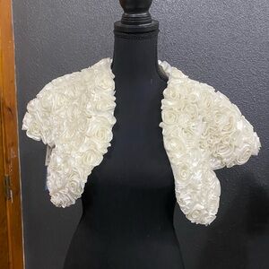 Alfred Angelo Ivory Rosette Bridal Bolero